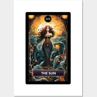 The Sun Card from The Mermaid Tarot Deck Posters and Art